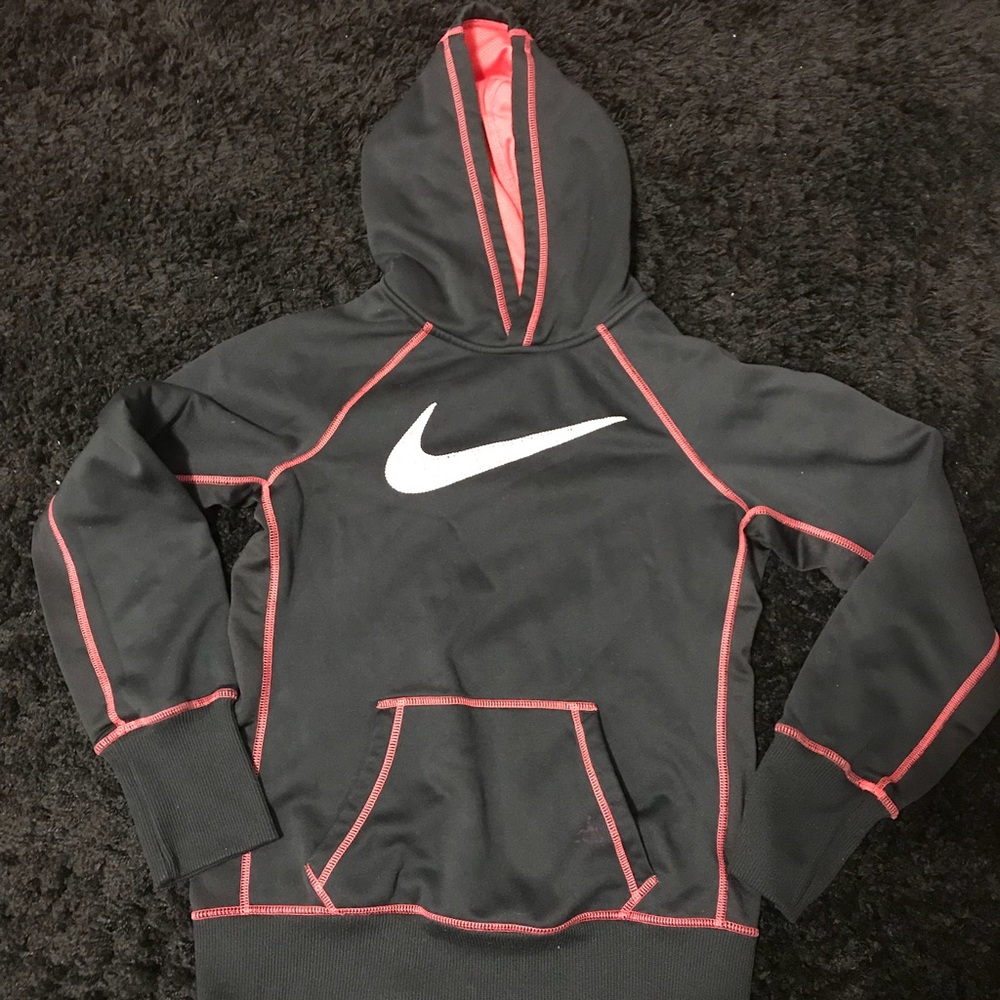 NIKE BLACK AND PINK DRYFIT SWEATER